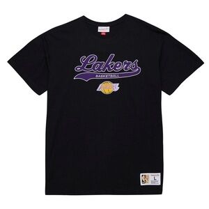 LOS ANGELES LAKERS MENS T-SHIRT MITCHELL & NESS LEGENDARY SLUB BLACK 2X